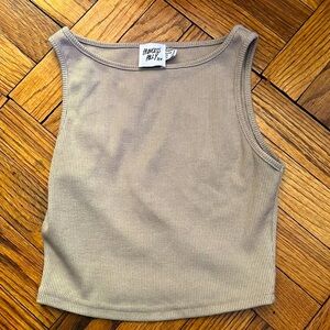 Princess Polly tan crop top size: 2